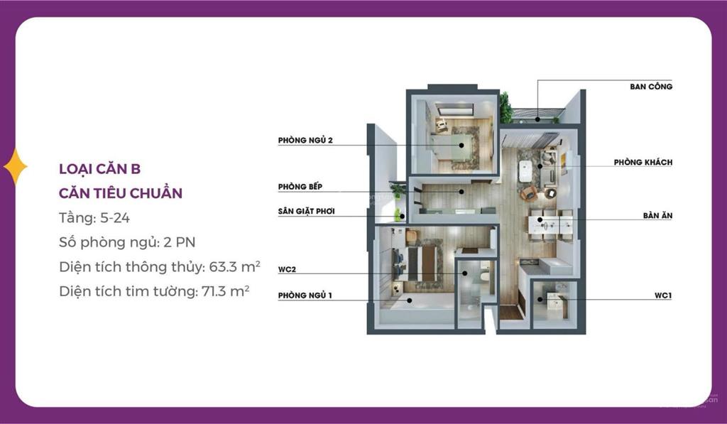 Căn 2pn hướng biển  full nội thất liền tường  cho thuê 1520tr/ tháng  nhận nhà 6/2026