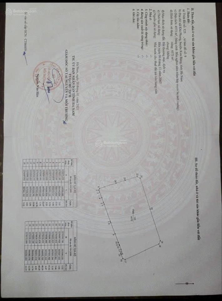 Bán đất 4573m2 tại khả phong, kim bảng, hà nam, giá 26 tỷ vnd