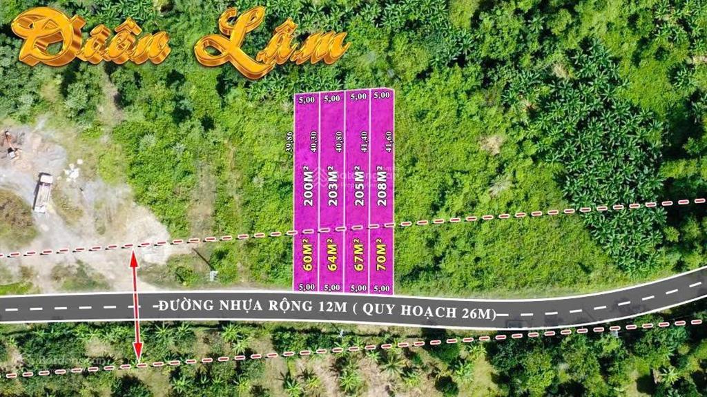 Mở bán đất diên lâm  diên khánh. diện tích 200m2 sau qh còn 138m2, ngang mỗi lô từ 5m
