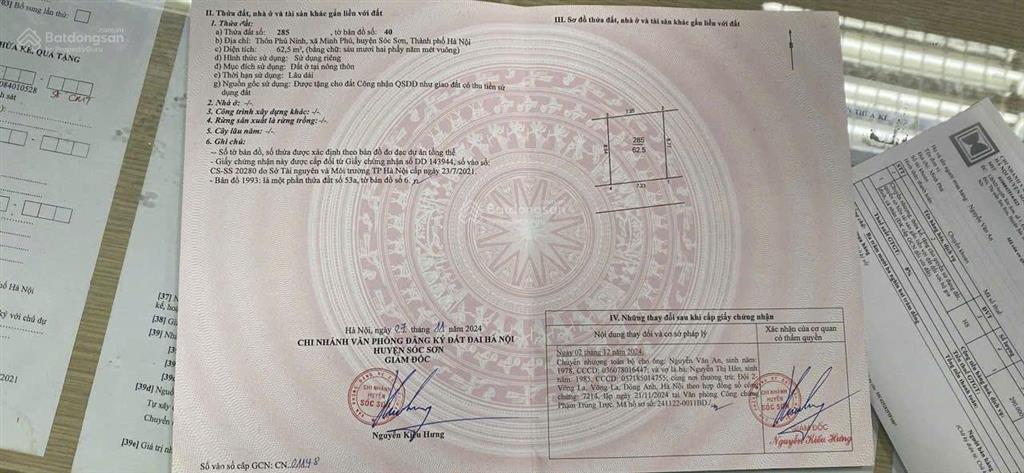 62,5m phú ninh minh phú sóc sơn hà nội ( nay là phú ninh kim anh hà nội ) full thổ cư