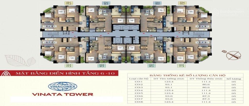 Chính chủ cho thuê căn hộ chung cư 87m2, tầng trung hướng đẹp, vinata tower 289 khuất duy tiến