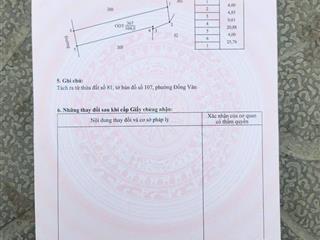 Đất đẹp xuất sắc tại thị trấn đồng văn, 2,65 tỷ, 104m2