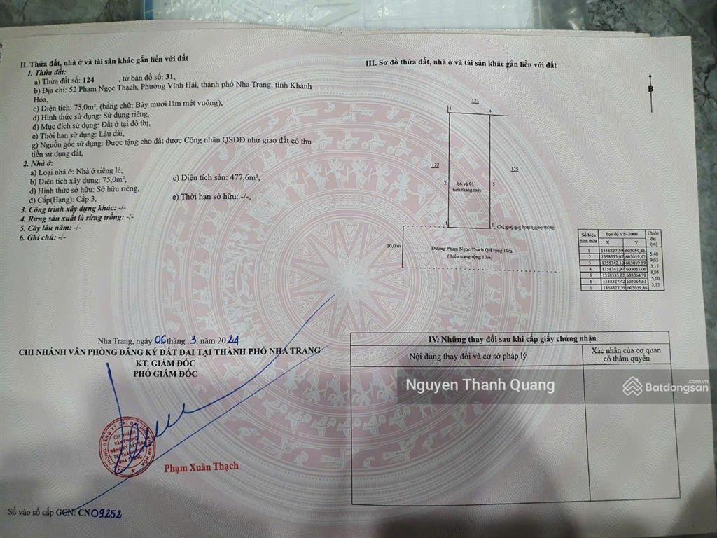 Nhà mặt đường có thang máy  phường bắc nha trang 7 tầng gồm 7pn 7vs 18 tỷ gần biển hòn chồng
