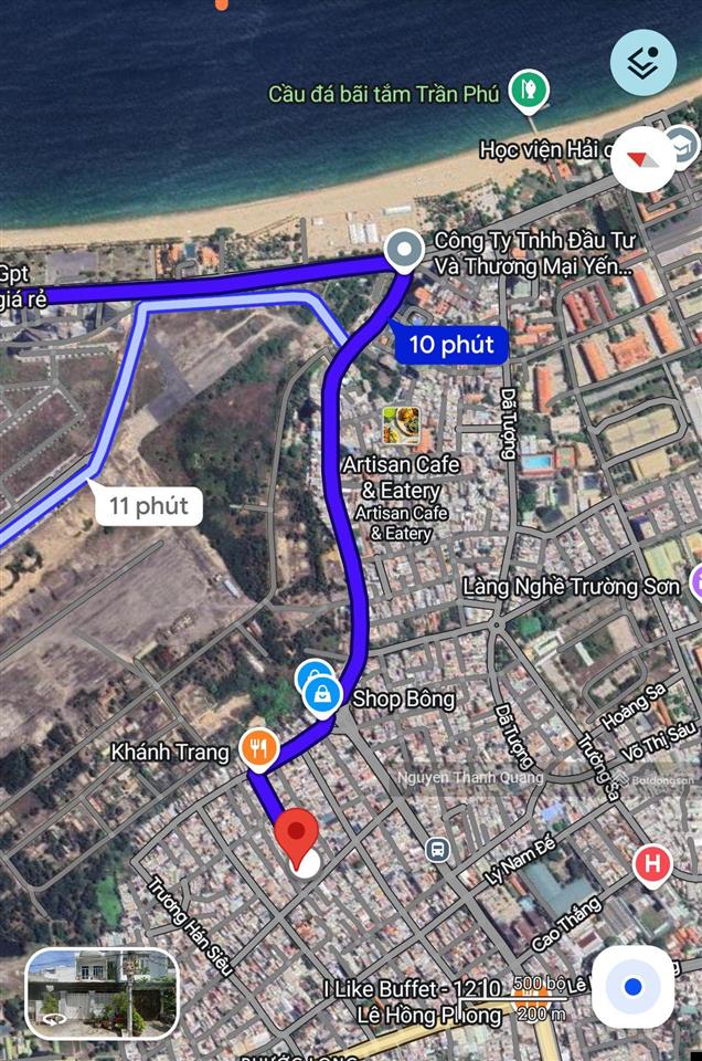 Nhà 2 tầng 169m2 ngang 9,2m mặt đường khu bàn cờ phường nam nha trang gần biển  18 tỷ