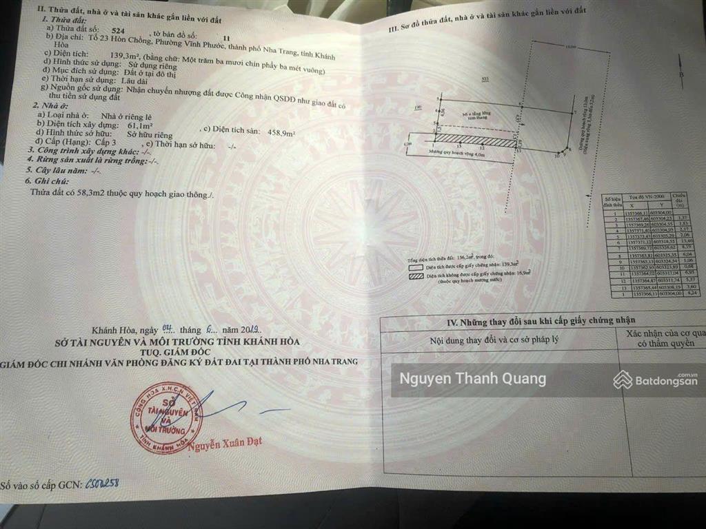 Toà nhà mới 9 tầng 22 căn hộ riêng biệt giáp cạnh bãi tắm hòn chồng  thang máy, pccc đầy đủ 29 tỷ