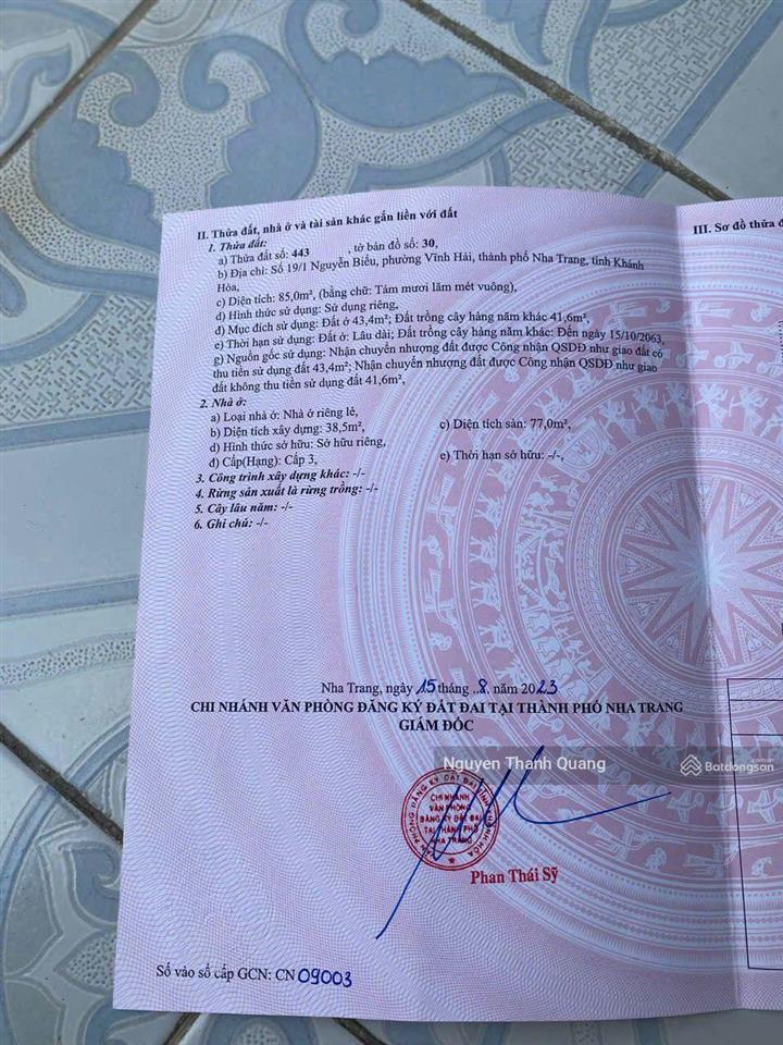 Nhà 3 tầng cách biển 600m giá 5,8 tỷ