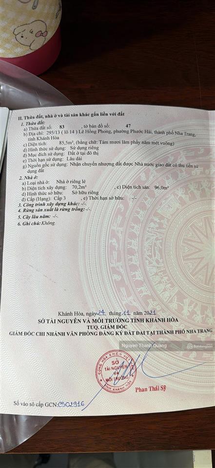 Nhà 3 trung tâm nha trang 7,2 tỷ tiện ích đầy đủ xung quanh