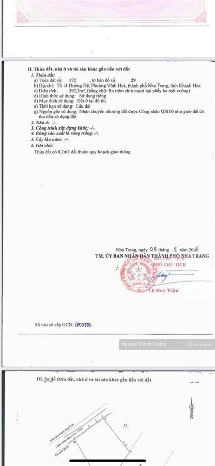 Đất phù hợp xây khách sạn mặt đường biển phạm văn đồng nha trang 392m2 ngang 20,8m