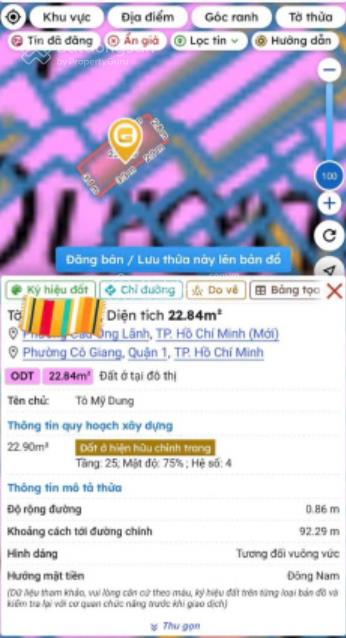 Nhà quận 1  92m ra hồ hảo hớn, 23m2, 2pn  3,45tỷ