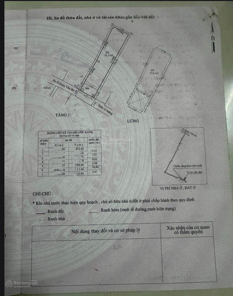 Quận 4  đoàn văn bơ, 60,6m2, 2 tầng, 3pn, 2wc  chỉ 4,25tỷ