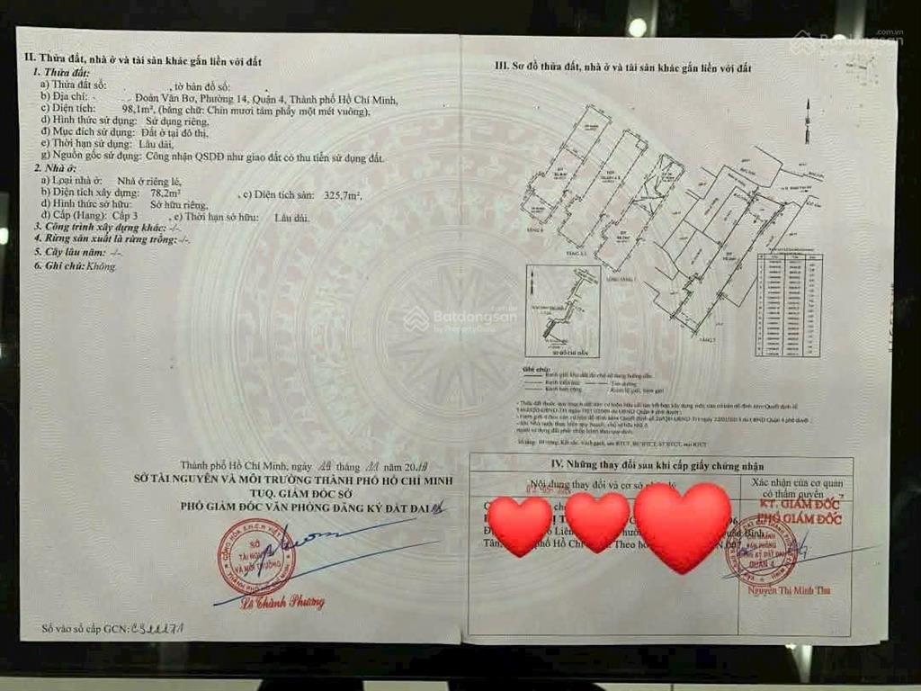 Nhà ngộp đường đoàn văn bơ 98,1m2, 5 tầng, 9tỷ