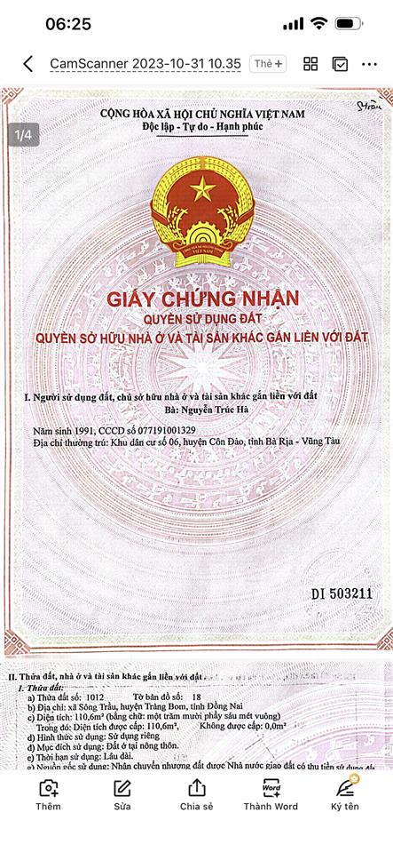 Cần bán miếng đất nền khu vực trảng bom, đồng nai