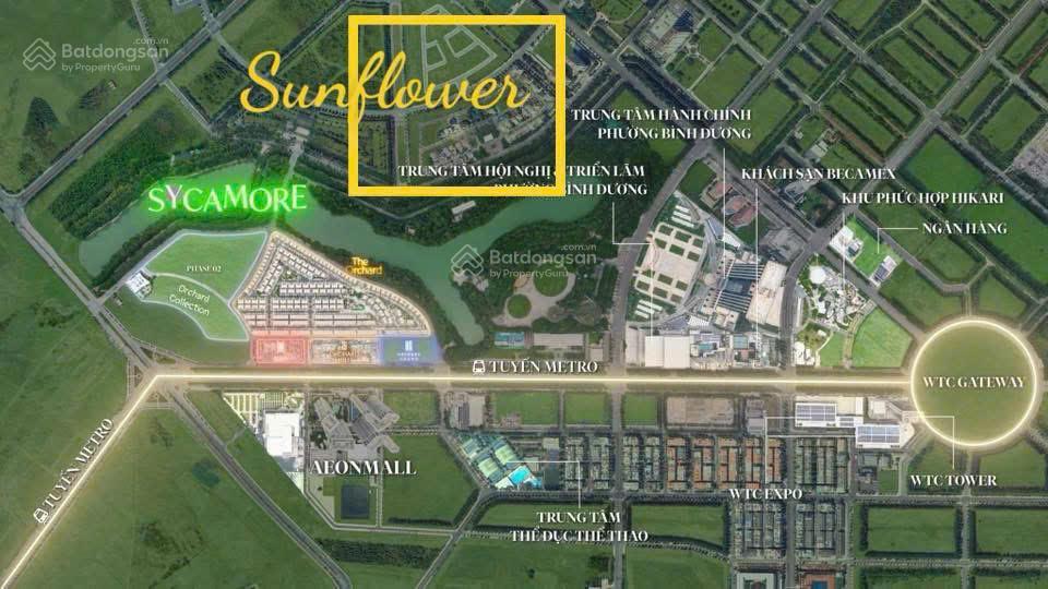 Bán biệt thự sunflower 2 villa, phường hòa phú, thành phố thủ dầu một, bình dương