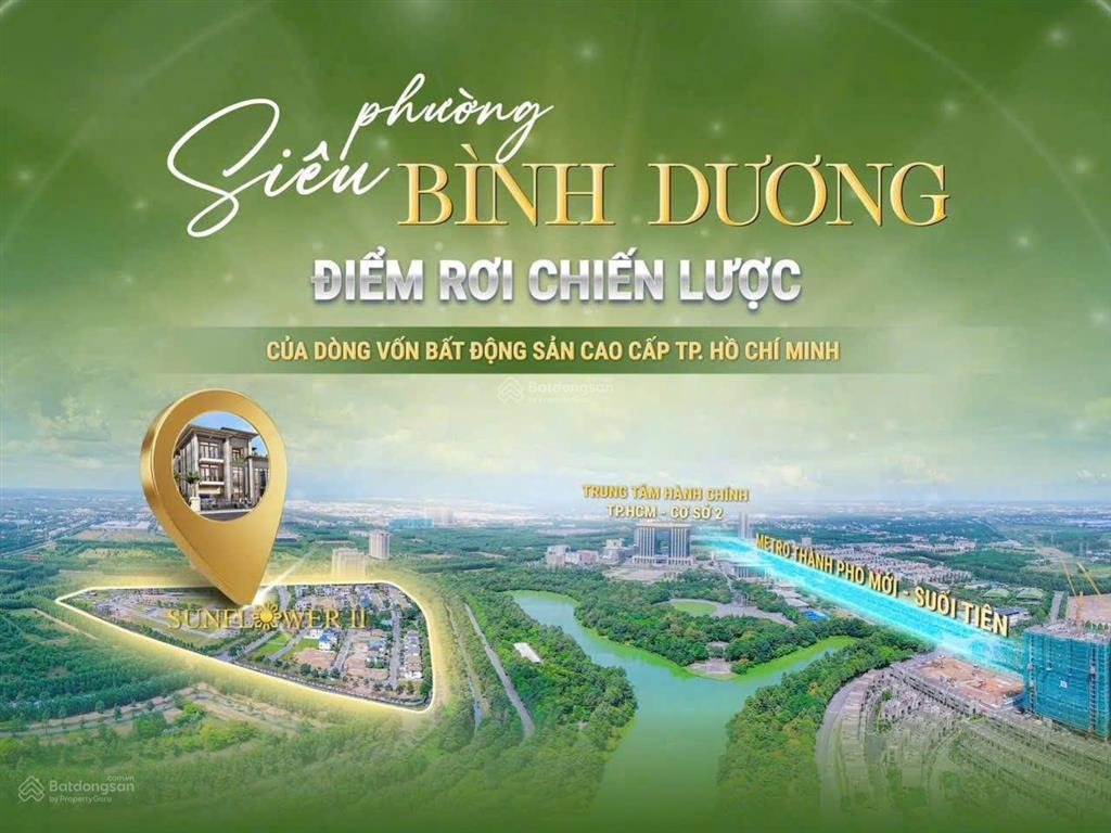Bán biệt thự sunflower 2 villa, phường hòa phú, thành phố thủ dầu một, bình dương