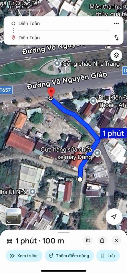 Lô đất tại diên toàn, thôn phước trạch, diên khánh, khánh hòa.
giá 1 tỷ 650