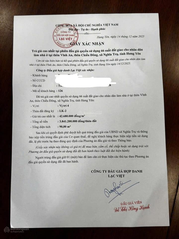 Bán gấp đất tại thôn chiều đông, vĩnh khúc, văn giang, hưng yên, 90m2, giá thỏa thuận