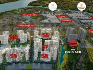Bán gấp căn 1pn+ origami vinhomes grand park 47m2  giá chỉ 2.4 tỷ, view vườn nhật đẹp, sổ sẵn
