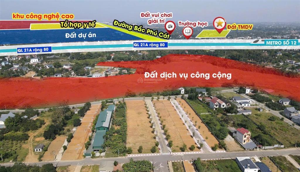 Cần bán lô đất gần quốc lộ 21a , gần công nghệ cao hoà lạc , vị trí , khuân thửa đẹp , giá f0