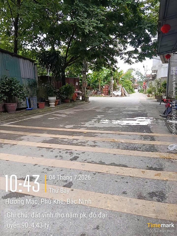 Đỗ Đại Uyên - Bắc Ninh Nhỉnh 4.x tỷ phân lô 90m2 Mt 4,5m sâu 20m đường trước nhà 8m vỉa