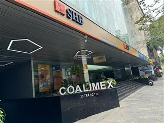 Bql cho thuê vp tại toà nhà coalimex 33 tràng thi, dt 40m270m2100m2150m22000m2, giá 150k/m2/th