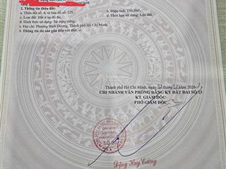 Bán đất đường điện biên phủ phường bình dương 150m2 giá ngộp ngân hàng