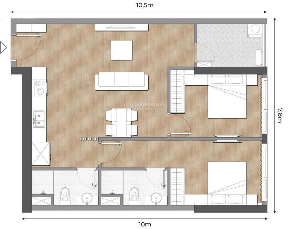 Căn ponte 2pn view cầu rồng phun lửa & pháo hoa giá tốt nhất dự án