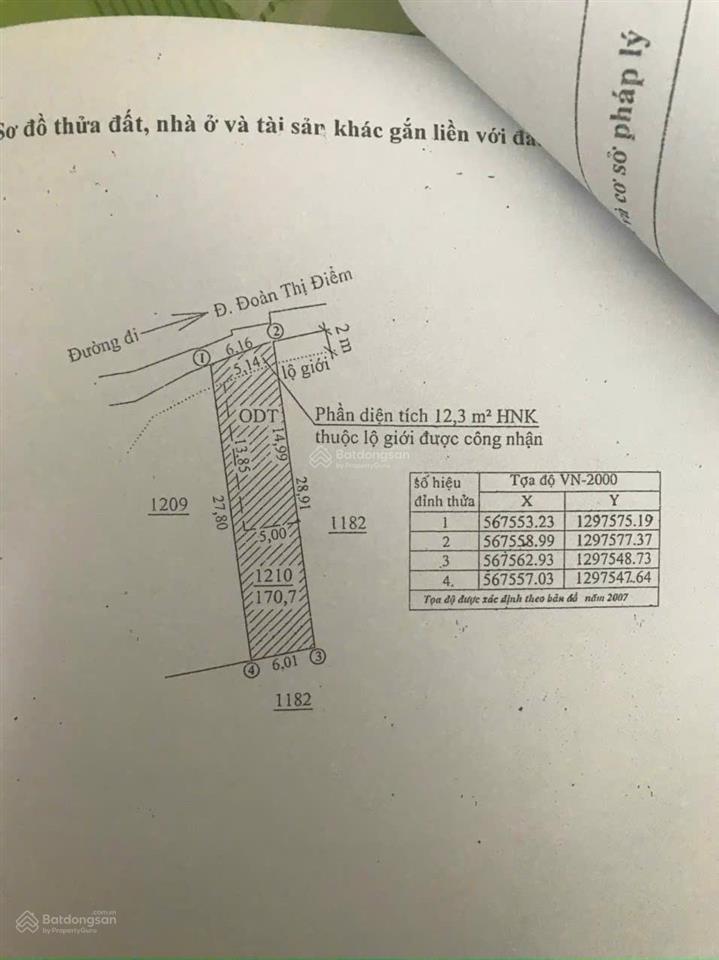 Bán đất tại đường đoàn thị điểm, thị trấn liên nghĩa, huyện đức trọng, 2,2 tỷ, 170m2