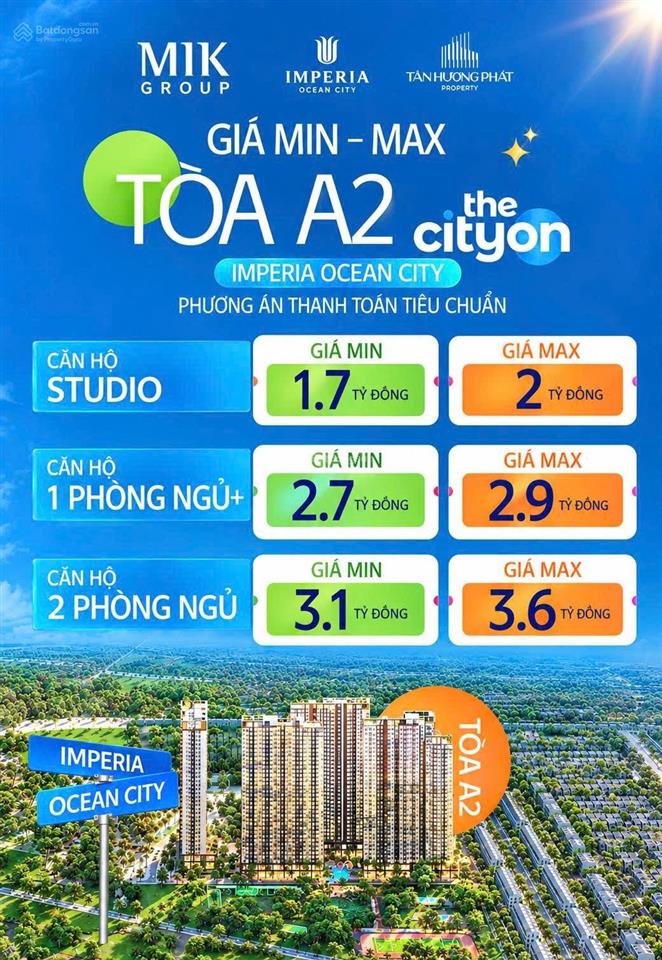 Chính thức nhận booking the cityon  giá chỉ từ 5x triệu/m