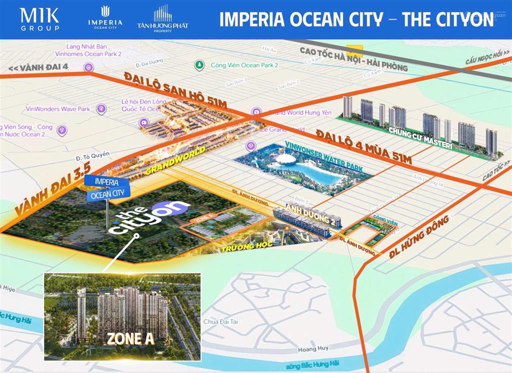 Chính thức nhận booking the cityon  giá chỉ từ 5x triệu/m