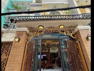 * bán nhà quận 8, bông sao,4 tầng,dt 5.2m x 14m(nở hậu), hẻm 3m, cách 40m ra đường lớn, giá10,2tỷ