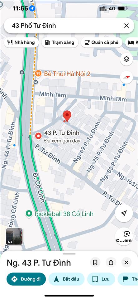 Cho thuê lâu dài nhà 5 tầng làm văn phòng, nhà cạnh bên khu biệt thự minh tâm, tư đình, long biên.