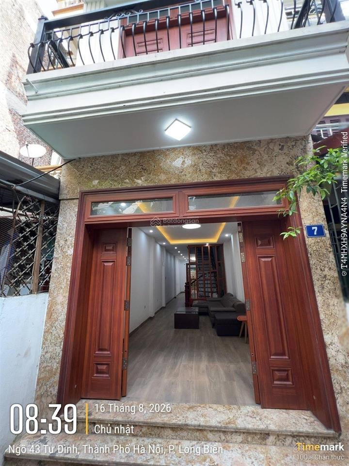 Chính chủ gửi cho thuê nhà lâu dài tại số 7 ngách 8 ngõ 43 phố tư đình, phường long biên, hà nội.