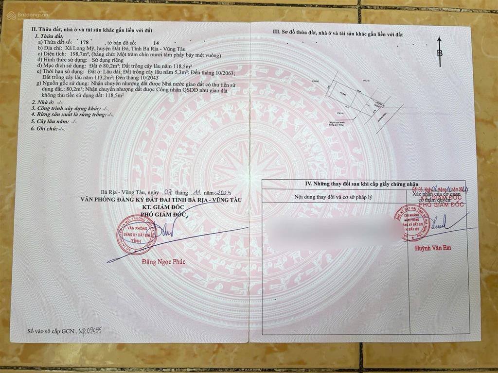 Hàng đẹp long mỹ  phước hải ngang 8m siêu hiếm giá đúng 1 tỷ 500