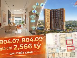 Căn hộ smarthome 2pn + 2wc rộng 67,66 m2 chiết khấu đợt mở bán đầu tiên còn 2,566 tỷ nằm ở tod số 9
