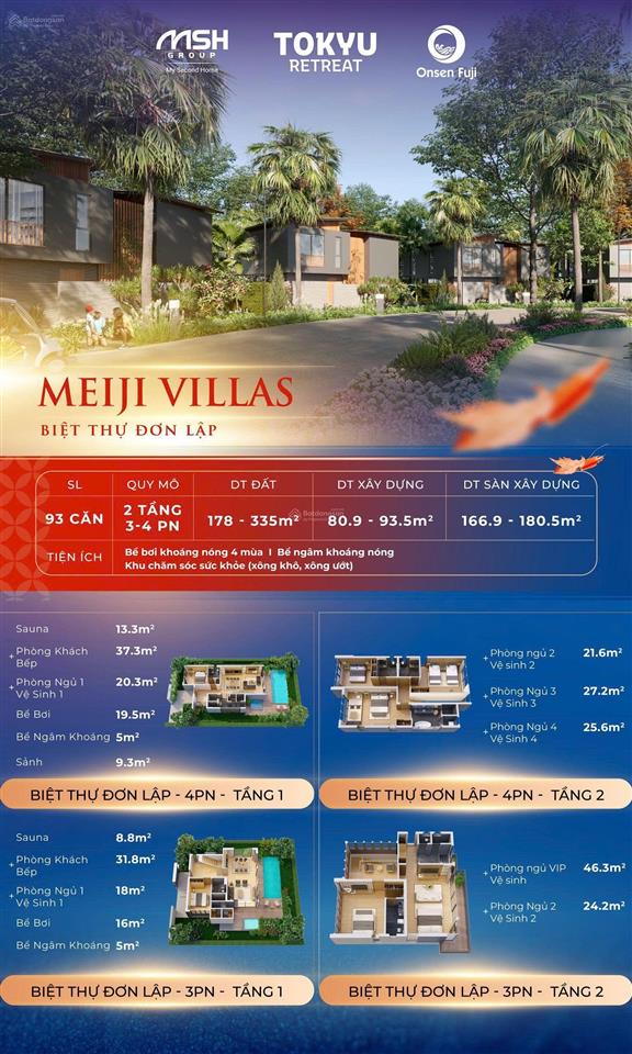 Bán biệt thự khoáng nóng tokyu re treat 333 giá 13 tỷ nghỉ dưỡng trị liệu đẳng cấp giới thượng lưu
