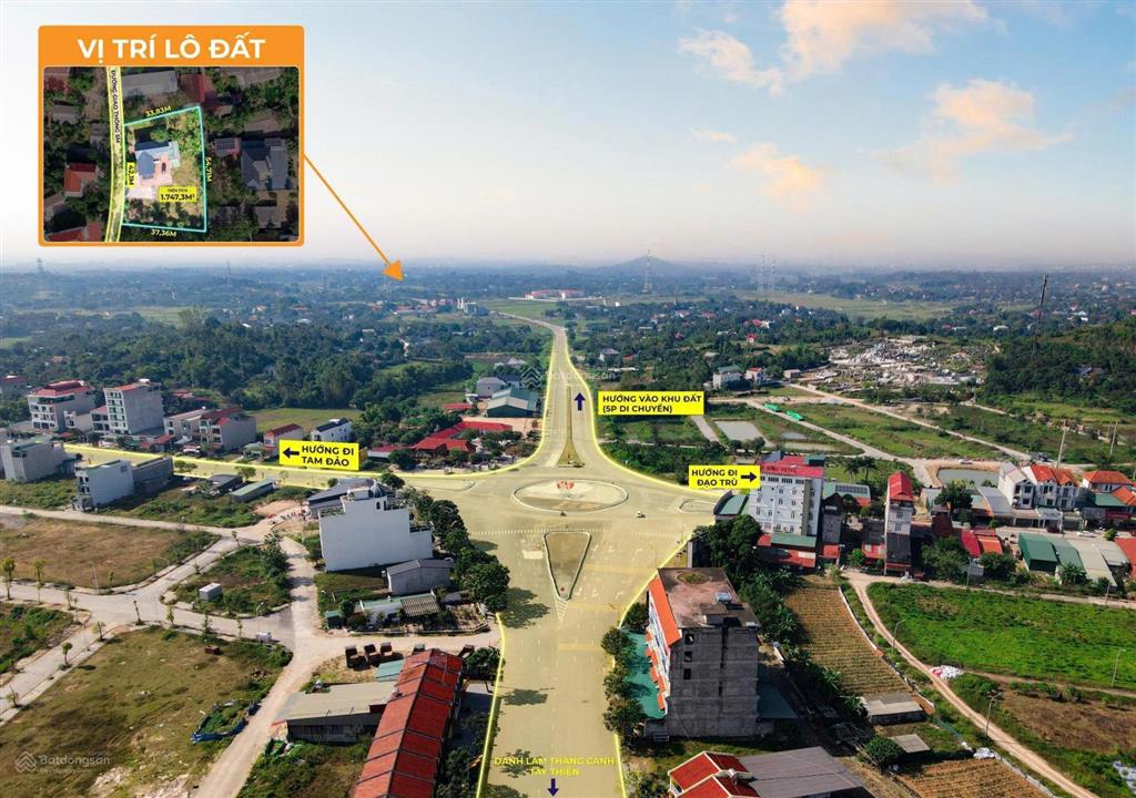 Bán đất tặng biệt thự 1747.3m2 giá 5. x/m2 nghỉ dưỡng đầu tư đều rất tốt tại đại đình phú thọ