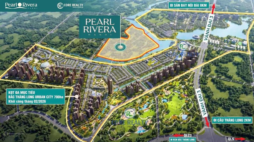 Dự án pearl rivera hà nội bán đảo ven sông gà đẻ trứng vàng cửa ngõ bắc thủ đô sẵn sổ sang tên.