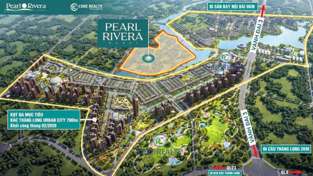 Bán biệt thự pearl rivera hà nội 220m2 sống chuẩn nghỉ dưỡng tại bán đảo bên sông bắc hà nội