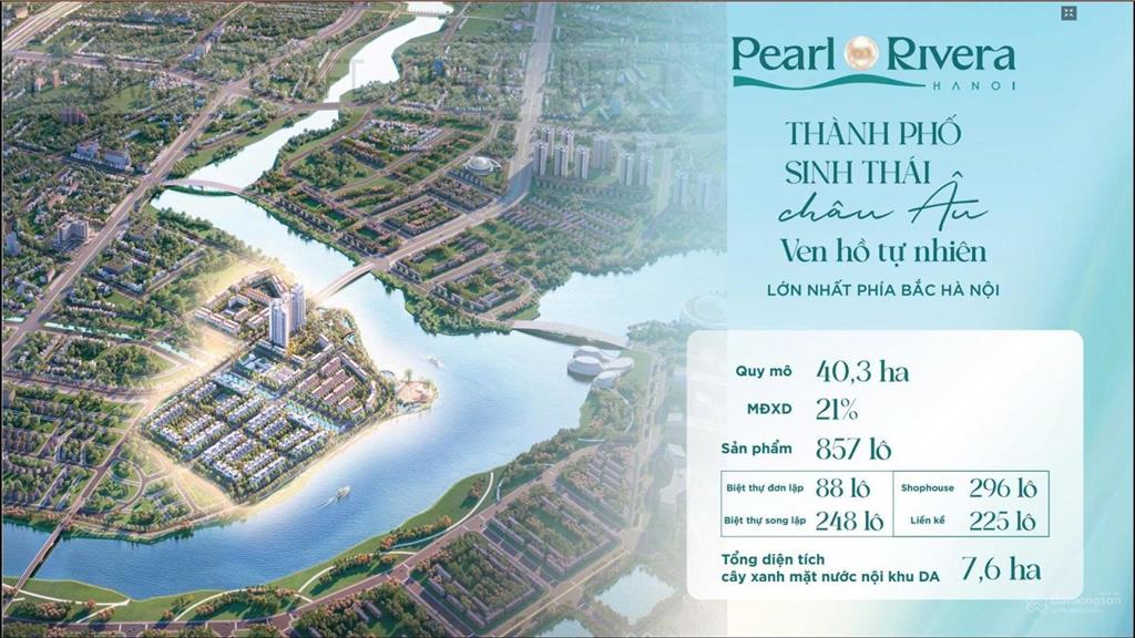 Bán biệt thự song lập pearl rivera 240m giá 125 tr/m2 đẳng cấp chuẩn thượng lưu.tại mê linh hà nội.