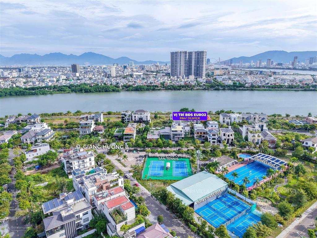 Bán đất biệt thự euro village 2 đường giáng hương 8  view công viên siêu hiếm