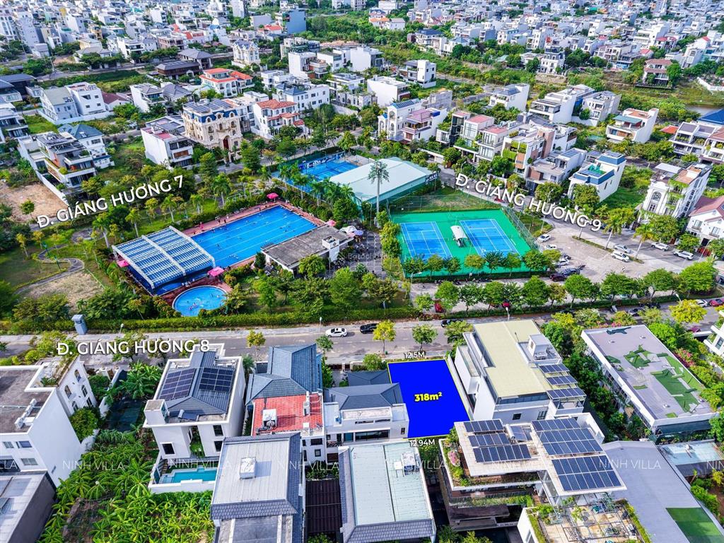 Bán đất biệt thự euro village 2 đường giáng hương 8  view công viên siêu hiếm