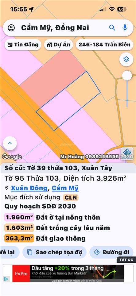 Chính chủ bán lô đất xuân đông  đồng nai