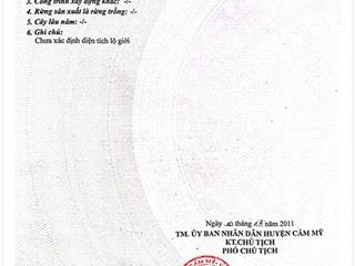 Chính chủ bán lô đất trục đường xuân đông  cẩm mỹ  đồng nai