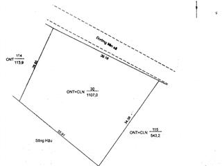 Bán 1107m2 tại xã tân hòa, huyện phú tân, tỉnh an giang