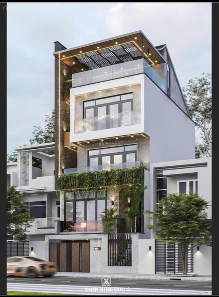 Mặt tiền đẹp view hồ ô tô ngủ trong nhà  nhà 4 tầng  dt 100m