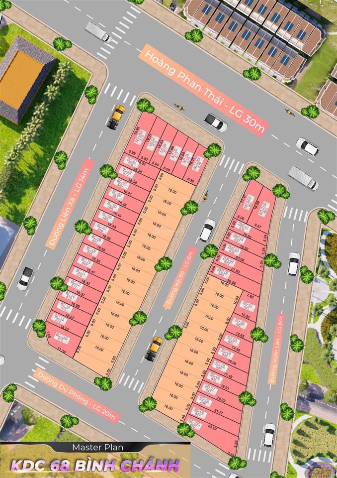 Đất mặt tiền 30m hoàng phan thái  bình chánh