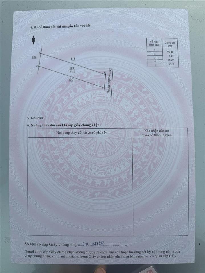 Chính chủ bán ngân hàng định giá 910 triệu, cho vay hơn 700. đất ở đô thị sổ hồng,  0919 008 ***