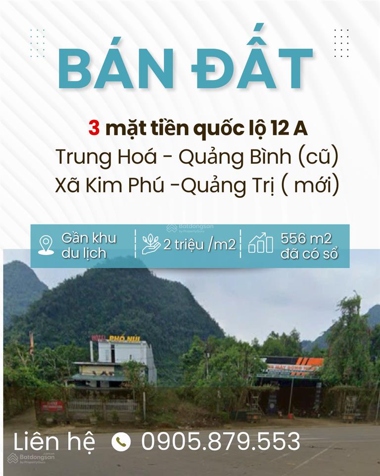 Bán đất 3 mặt tiền ngã ba pheo minh hoá quảng bình