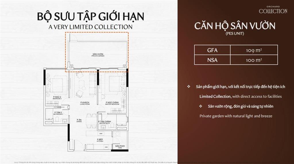 Orchard collection|nhận giữ chổ căn hộ 2pn sân vườn độc bản số lượng giới hạn