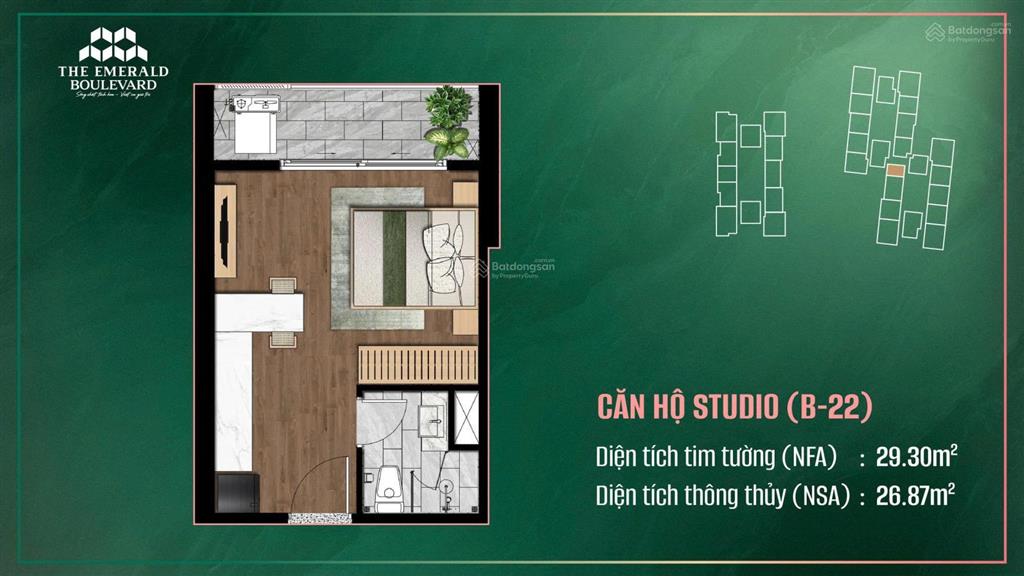Studio the emerald boulevard chỉ từ 1.8 tỷ | mặt tiền ql13 giáp tp thủ đức